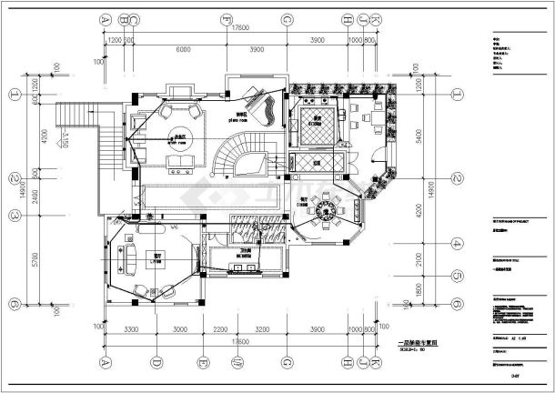 欧式多层别墅全套建筑施工图（含效果图）-图二