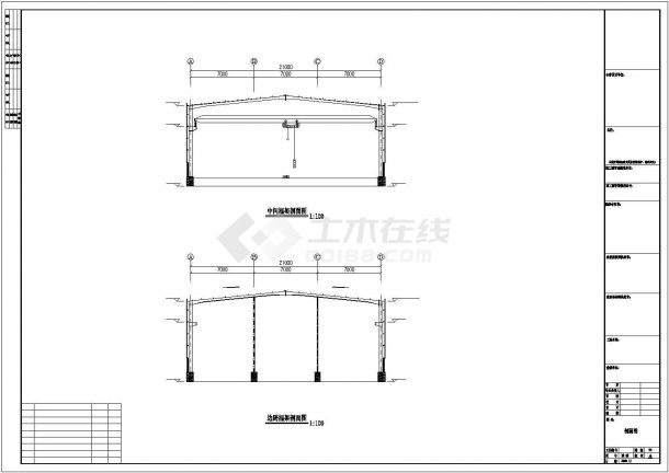 【最新】某圆柱钢结构工程设计方案CAD图纸-图一