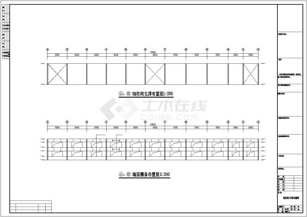 蚌埠市某大型智能门锁制造厂单层钢结构厂房建筑结构设计CAD图纸-图二