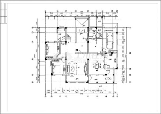  Complete decoration construction drawing of European style villa - Figure 2