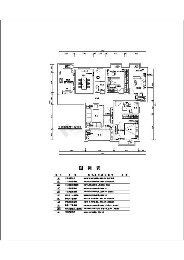 120平米住宅装修设计施工图-图二
