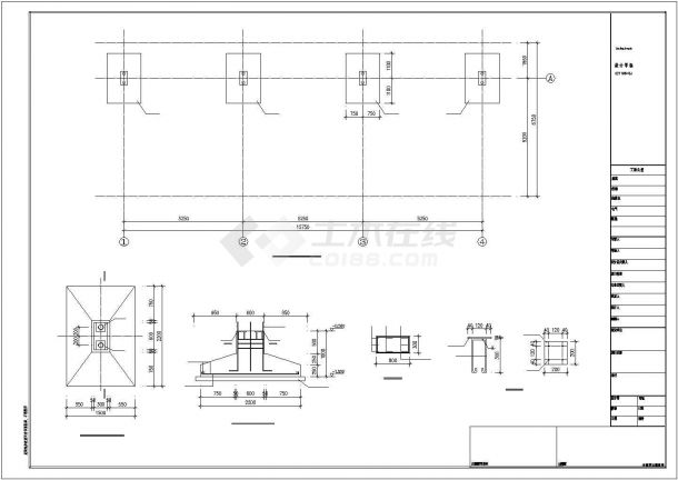 【最新】某种猪场停车棚钢结构设计方案CAD图纸-图一