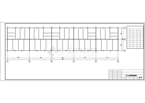 【最新】某宾馆钢框架结构设计方案CAD图纸-图一
