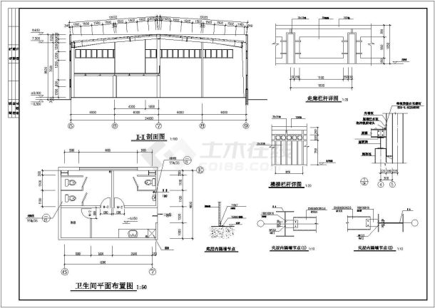 【最新】某马自达4S店钢结构设计方案CAD图纸-图二