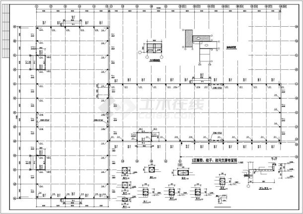 【最新】某门式刚架厂房排架结构设计方案CAD图纸-图二