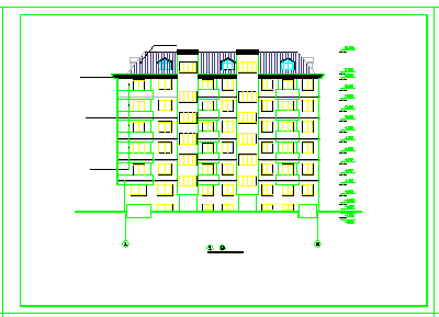 某地区五层住宅楼建施设计cad图纸-图一