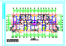 某地区多层住宅楼建筑施工设计cad图纸-图一