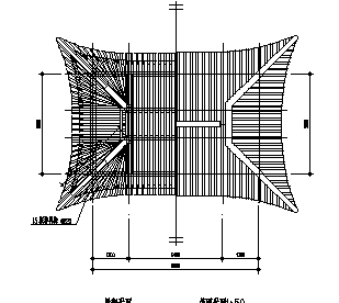 长方亭设计_某传统木结构长方亭全套施工cad图纸-图二