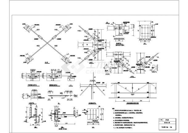 某单层工业厂房结构 CAD建筑设计施工图-图一