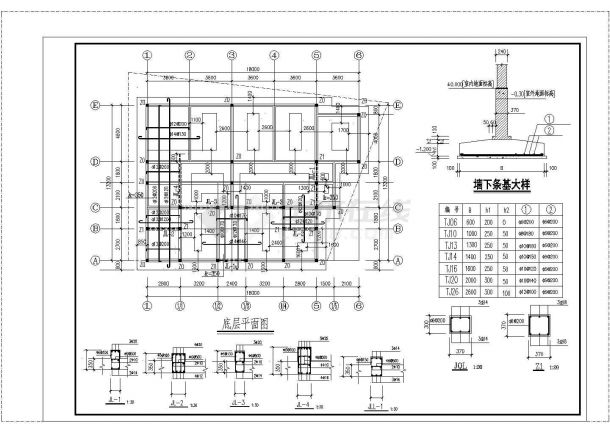 某底层车库住宅楼CAD建筑设计施工图-图二