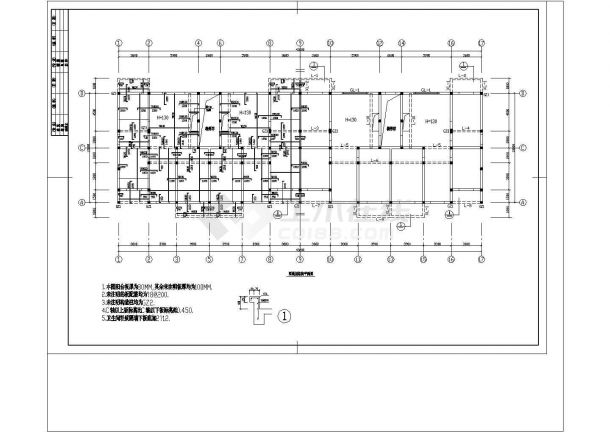 某底框住宅楼结构设计CAD建筑施工图-图一