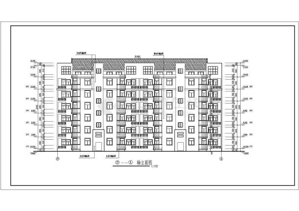 湖北省住宅小区住宅楼CAD建筑施工图-图二