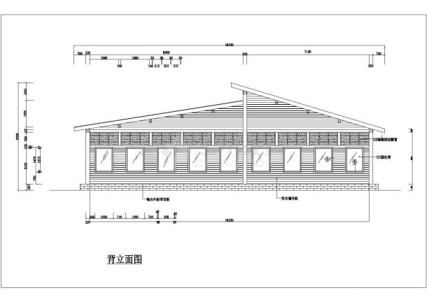 北京某社区幼儿园190平米单层木结构活动室建筑设计CAD图纸-图二