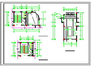 某地区二层食堂建筑设计施工cad图纸_图1