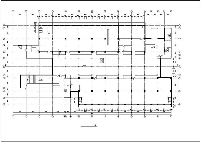 南昌市某高等学院4500平米6层框混结构教学综合楼平面设计CAD图纸_图1