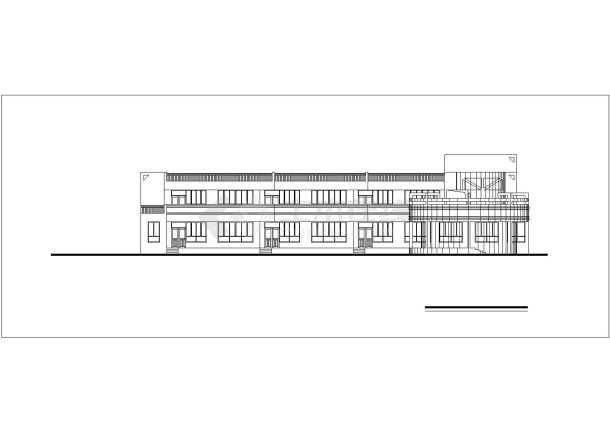 昆山市蓝玉路某小区1200平米2层幼儿园平立剖面设计CAD图纸-图一