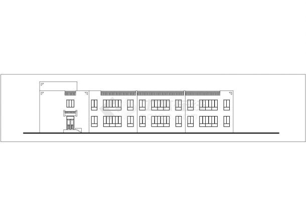 昆山市蓝玉路某小区1200平米2层幼儿园平立剖面设计CAD图纸-图二