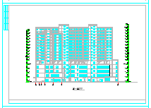 某地区高层商住楼全套建筑设计cad图纸-图一