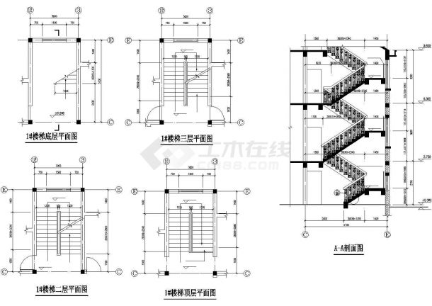 北京某现代化村镇390平米3层砖混乡村别墅建筑设计CAD图纸（含阁楼）-图一