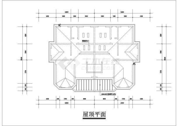 沈阳连体别墅设计全套施工cad图，含效果图-图一