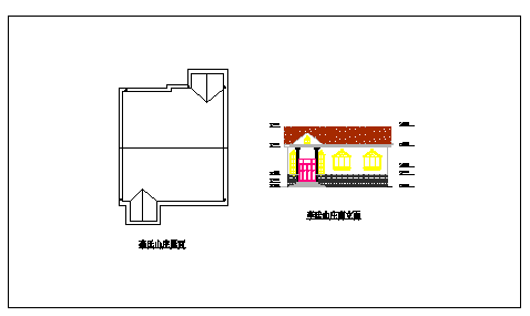 某地区农家小型住宅楼建筑设计cad图纸-图二