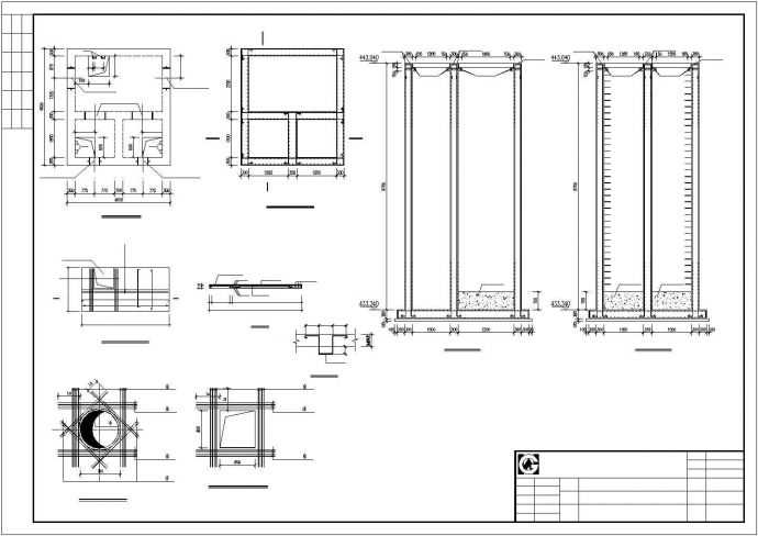 某城市污水处理厂管道结构设计施工CAD图纸_图1