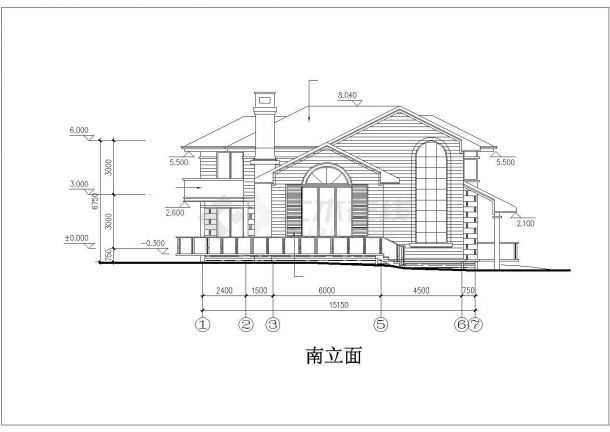 某城市小区别墅建筑顶层庭院绿化设计施工CAD图纸-图一
