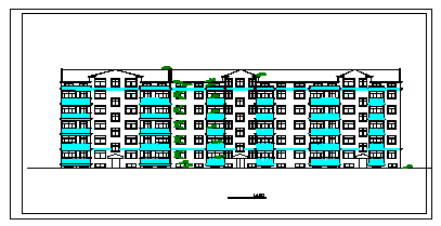 某小区住宅楼全套设计cad建施图纸-图一