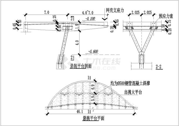 单层钢桁架结构体育馆结构施工图-图二