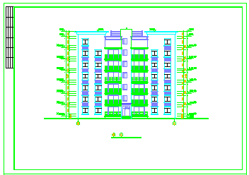 某小区多层住宅楼建筑设计cad方案图纸-图二
