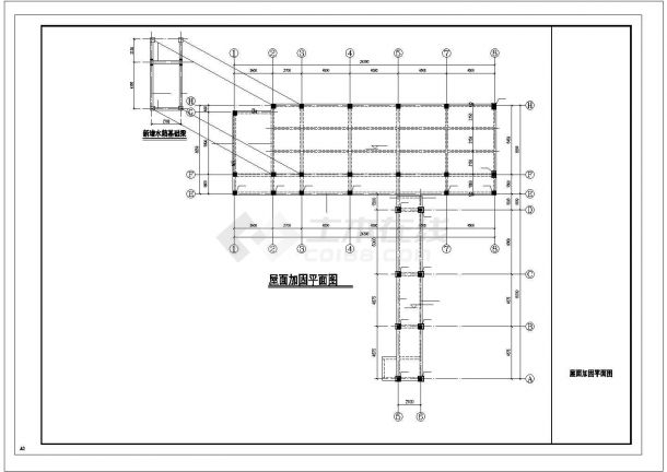 某城市五层框架结构教学楼结构改造加固施工图-图二