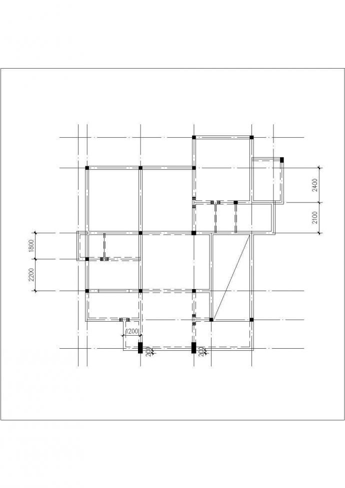 290平米2层砖混结构单体乡村别墅全套结构设计CAD图纸（含阁楼）_图1