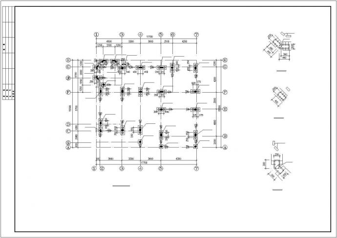 270平米3层砖混结构乡村别墅结构设计CAD图纸（含地下室和效果图）_图1