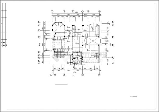 270平米3层砖混结构乡村别墅结构设计CAD图纸（含地下室和效果图）-图二