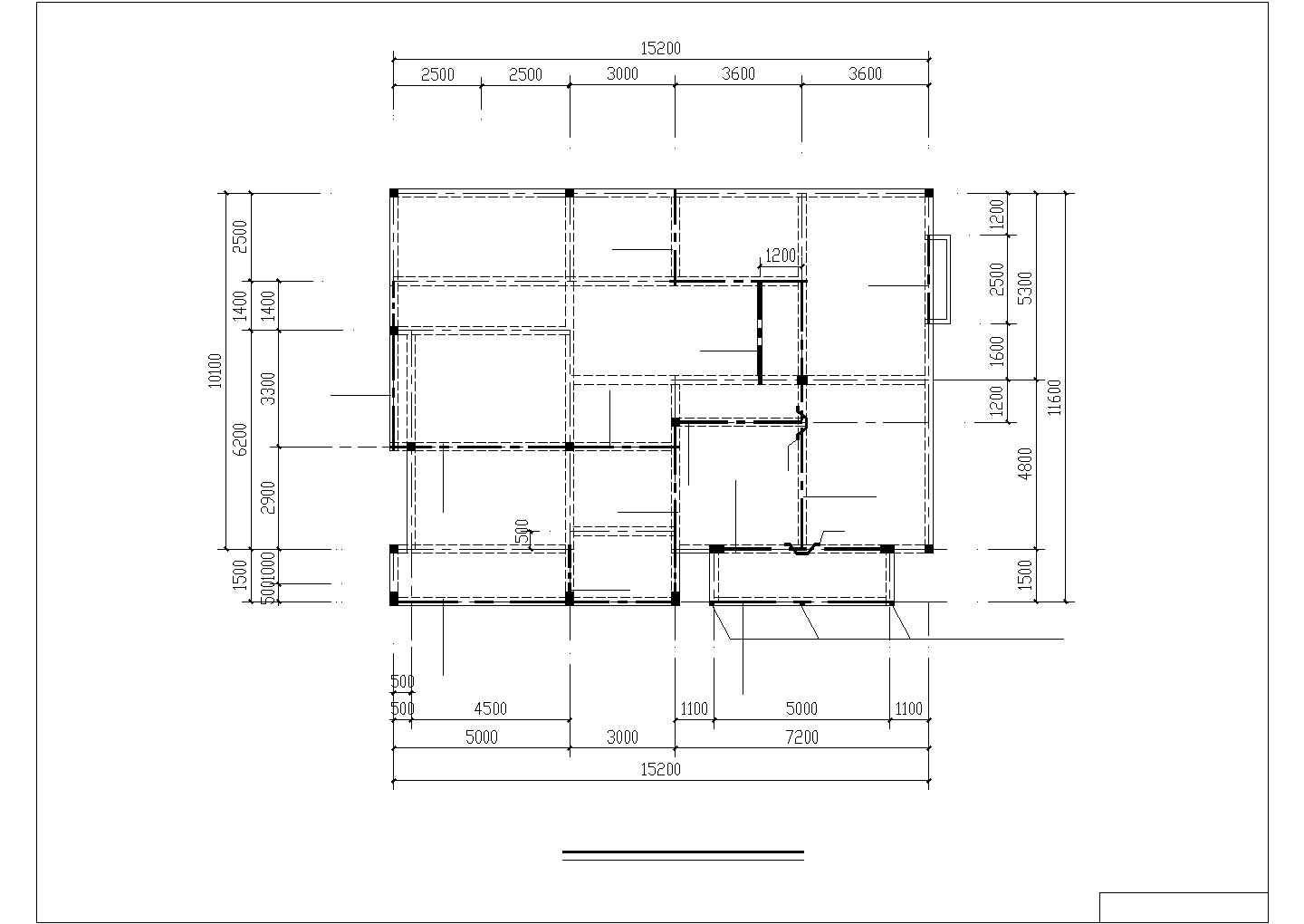 245平米2层砖混结构单体别墅建筑+结构设计CAD图纸（含效果图）