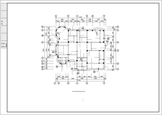 呼和浩特市某现代村镇2层框混单体别墅全套结构设计CAD图纸_图1