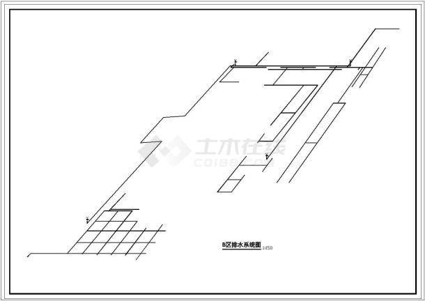 某办公楼屋顶花园环境工程设计套图-A区给排水施工图-图一