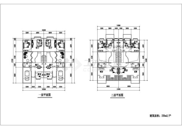 某三层砖混结构简欧风格私家别墅设计cad全套建筑施工图-图二