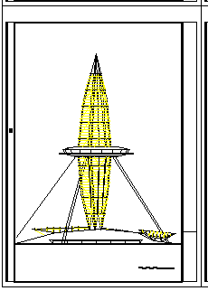 某地区观光塔设计方案cad图纸_图1