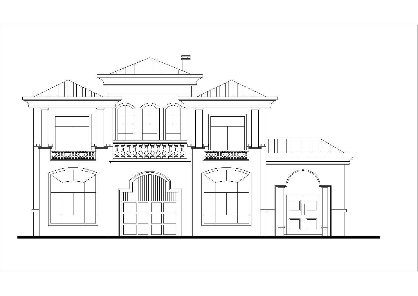 昆明市某御亭花苑小区254平米2层框混结构单体别墅建筑设计CAD图纸