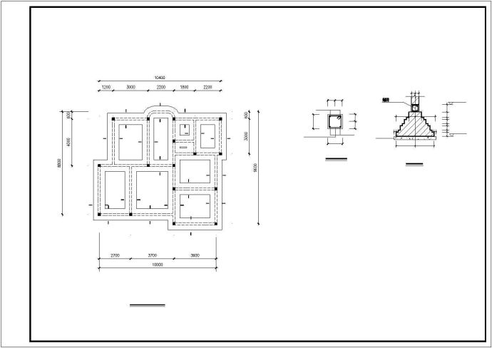 郑州某村镇240平米双层混合结构单体别墅建筑+结构设计CAD图纸_图1