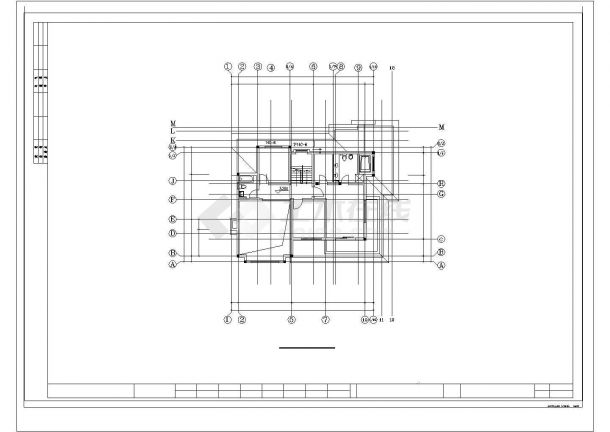 独栋高档别墅户型施工CAD方案图-图一