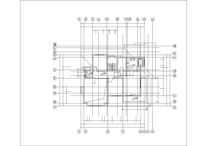 独栋高档别墅户型施工CAD方案详图_图1