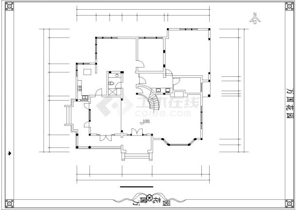 独栋高档别墅户型CAD施工方案图-图二