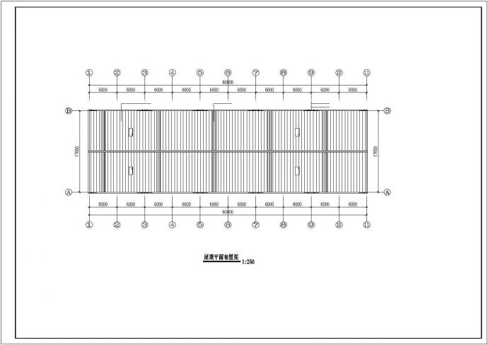 汾阳市草春路某大型皮革厂单层门式钢结构厂房建筑结构设计CAD图纸_图1