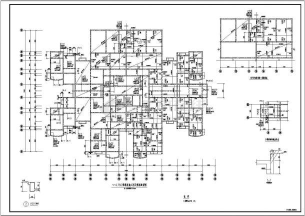 某医院多层框架结构住院楼设计cad全套结构施工图-图二