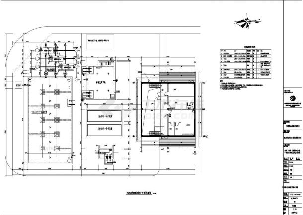 武隆机场污水站给排水设计cad全套水施图（含设计说明）-图二