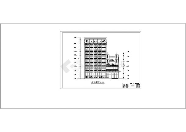 宏云大酒店整 套建筑CAD设计施工图纸-图二