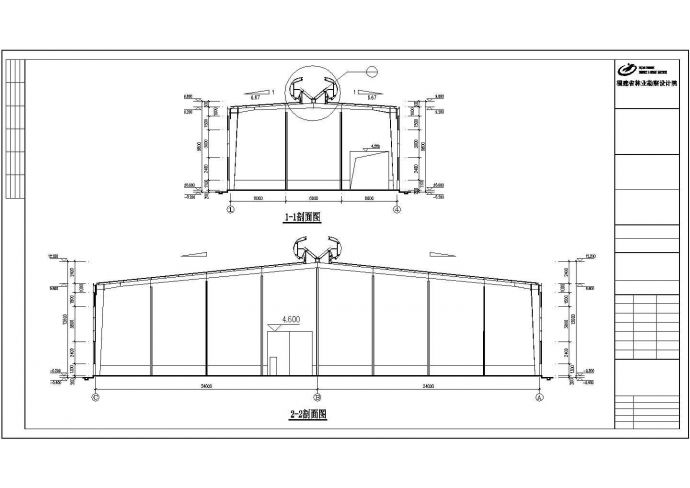 滁州市某小型家具涂装厂8400平米单层钢结构厂房全套建筑设计CAD图纸_图1