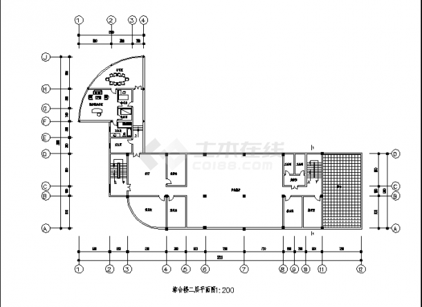 杭州某度假酒店综合楼建筑设计施工cad图纸（含说明）-图二